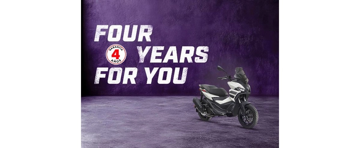 4 AÑOS DE GARANTÍA EN LA GAMA DE SCOOTERS APRILIA. CERO ESTRÉS, DIVERSIÓN ILIMITADA