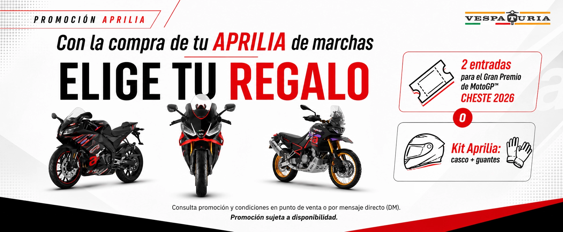 ¡ESTRENA APRILIA Y ELIGE TU REGALO!