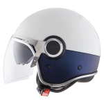 CASCO JET VESPA VJ COLOR BLANCO/AZUL