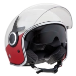 CASCO JET VESPA VJ COLOR BLANCO/ROJO