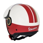 CASCO JET VESPA VJ RACING SIXTIES 60S COLOR BLANCO/ROJO