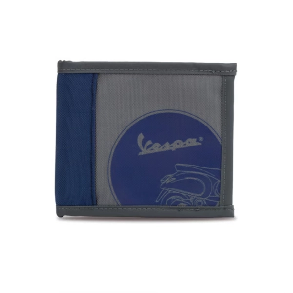 BILLETERO VESPA ROLLER GRIS/AZUL