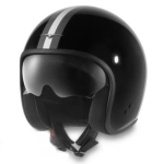 CASCO JET GUZZI STRIPES COLOR NEGRO