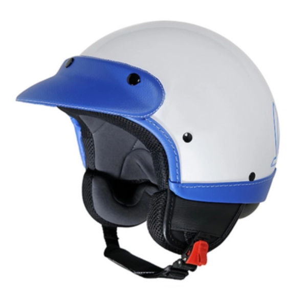 CASCO JET VESPA CLASSIC BLANCO/AZUL