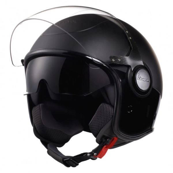 CASCO JET VESPA VJ COLOR NEGRO