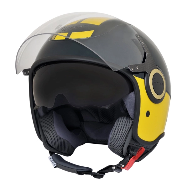 CASCO JET VESPA VJ RACING SIXTIES 60S COLOR AMARILLO/VERDE  