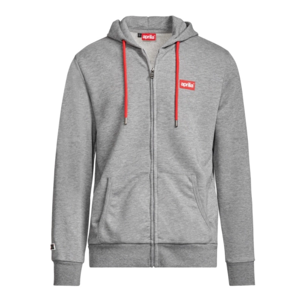 SUDADERA APRILIA CON CAPUCHA GRIS